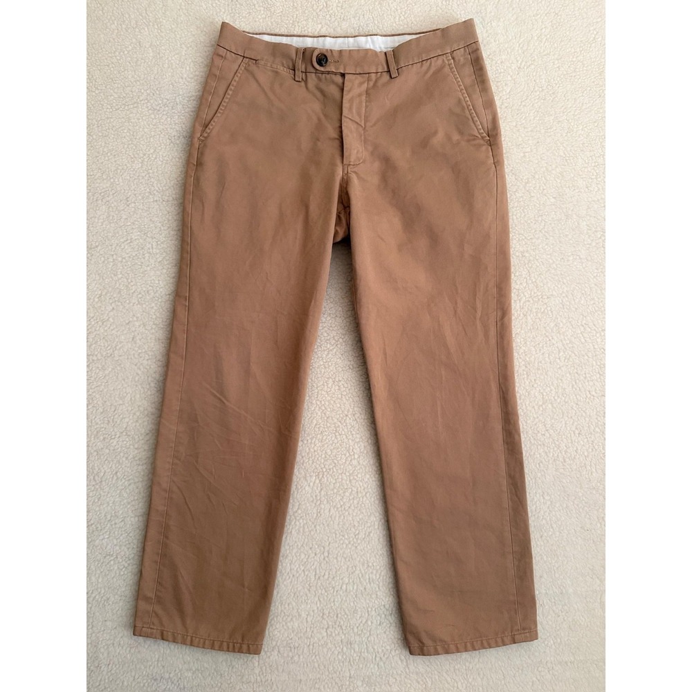 Spier & Mackay Mens 33x28 Beige Slim Fit Cotton Chino Pants RY-3265